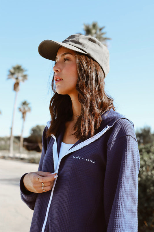 WINTER SURF PONCHO HOODED TOWEL UNISEX BLUE