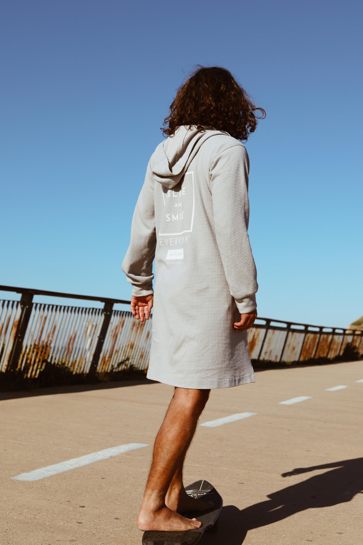 WINTER SURF PONCHO HOODED TOWEL UNISEX LIGHT GREY