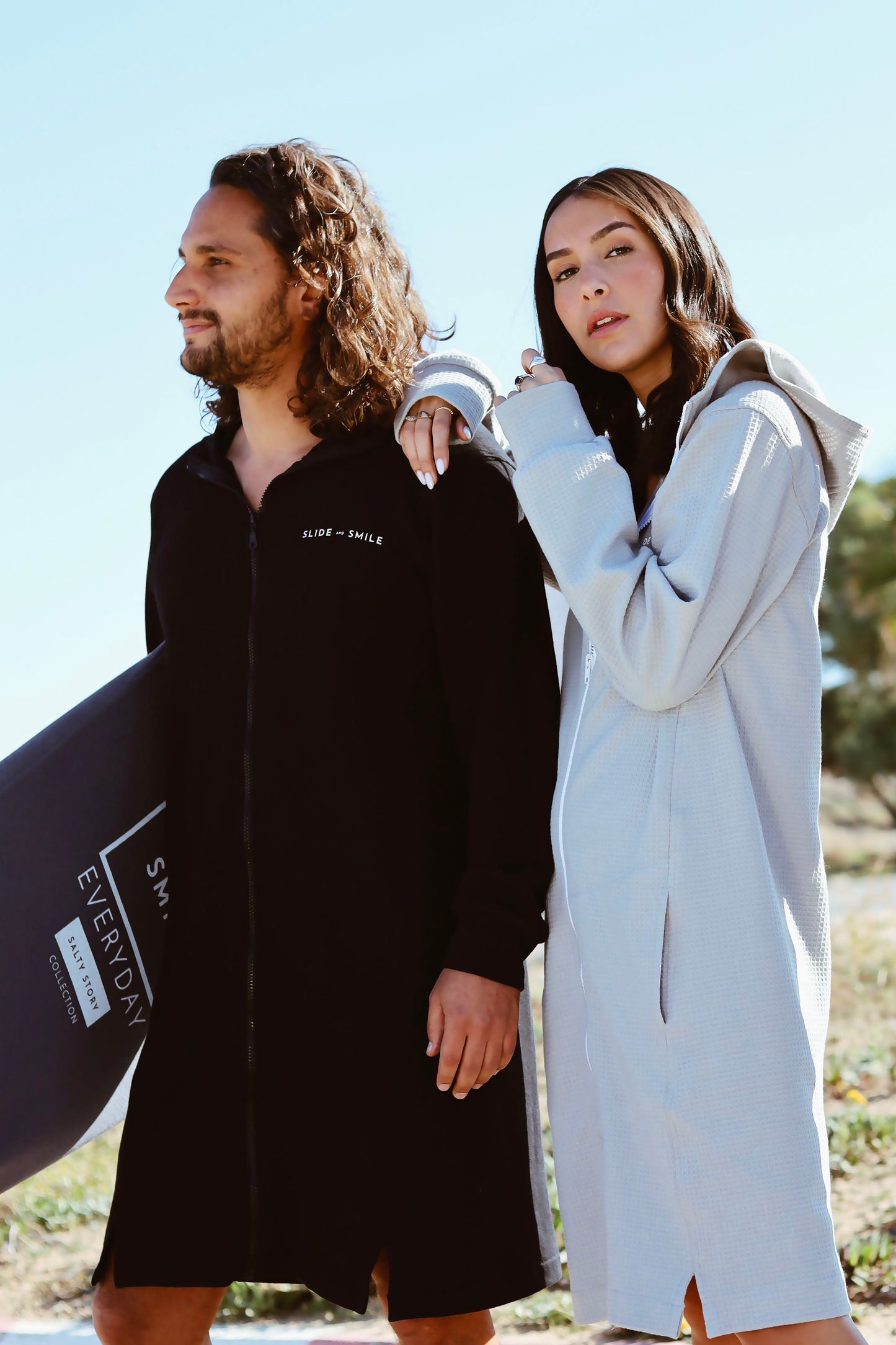 WINTER SURF PONCHO HOODED TOWEL UNISEX BLACK