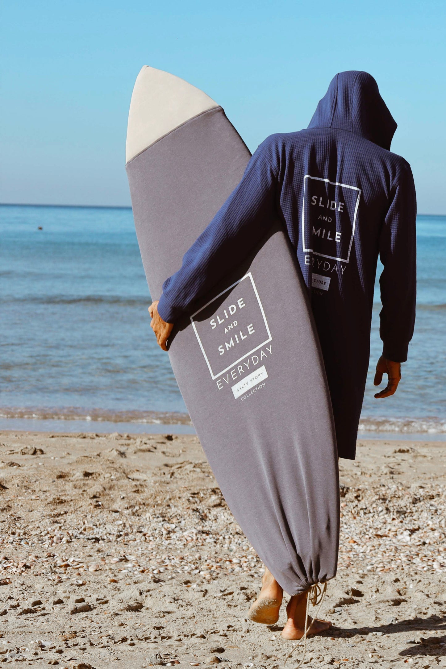 WINTER SURF PONCHO HOODED TOWEL UNISEX BLUE